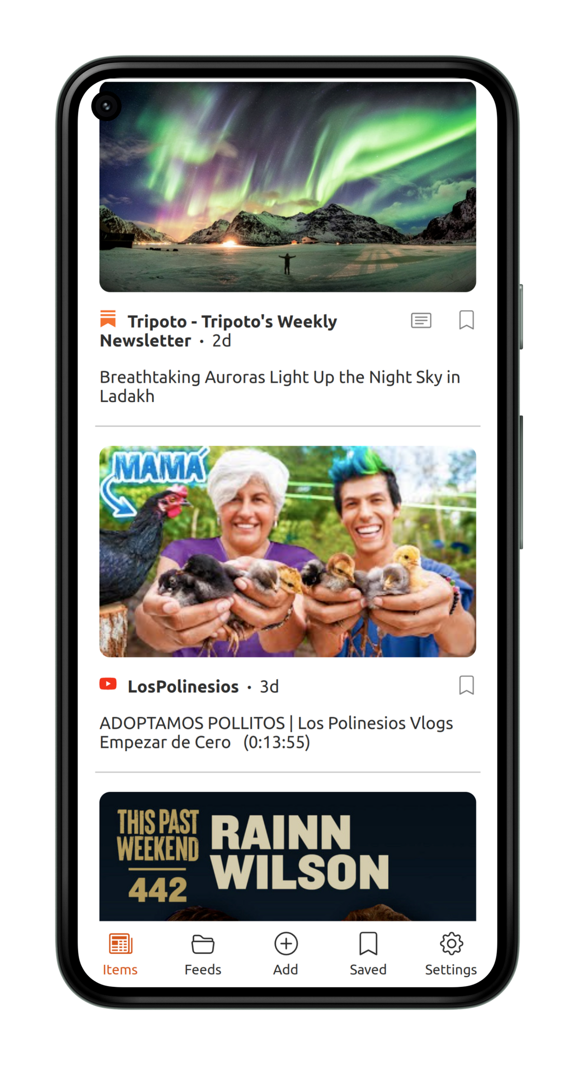Screenshot of the Apricot app